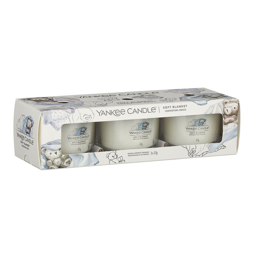 Yankee Candle Soft Blanket 3 Filled Votive Candle Gift Set Extra Image 1
